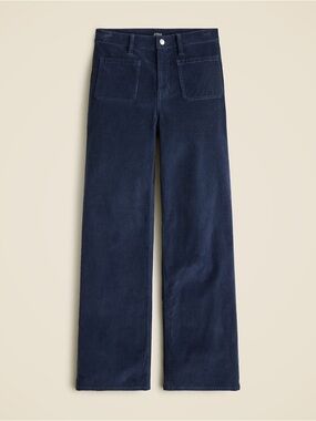 J Crew Sailor slim-wide pant in stretch corduroy navy size 25